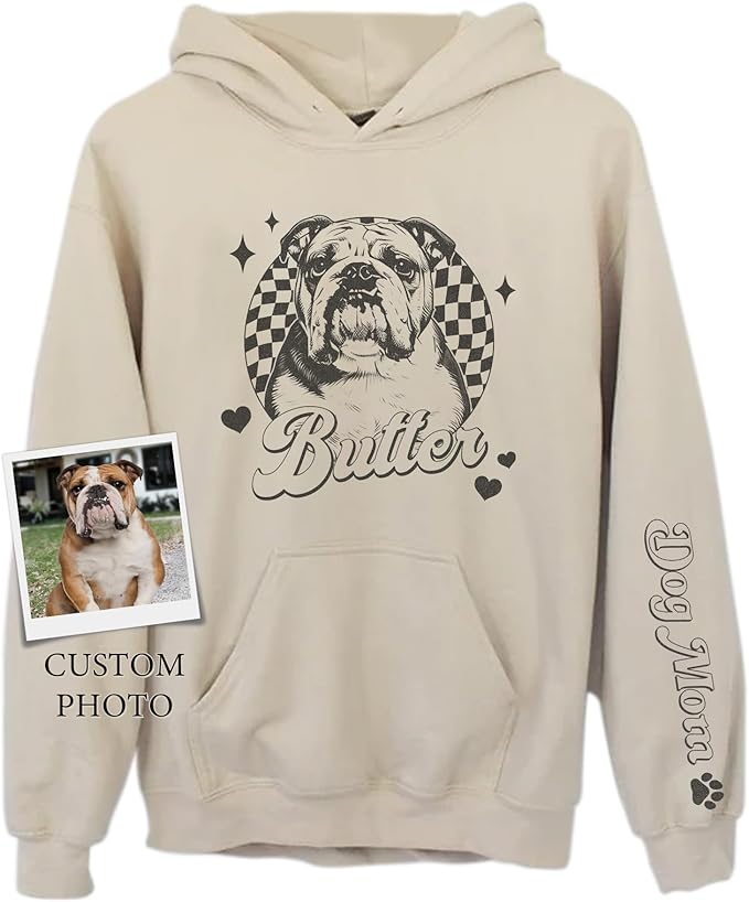 CHIARA CONTI11 Custom Dog Hoodie, Custom Pet Gifts, Custom Dog Shirt, Custom Dog Sweatshirt, Valentine's Day Gift