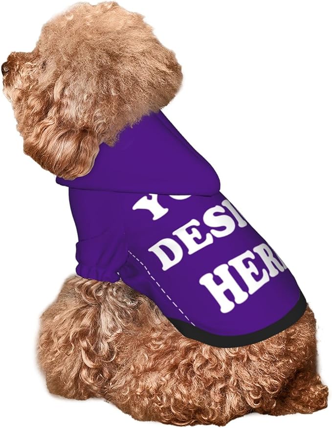 Dog Costume, Custom Dog Hoodie, Dog Name Costume Holiday Pet Pajamas Outfit, Personalized Pet Coat Costumes for Small Medium Large Dogs and Cats for Winter, Indigo, M