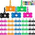 40 Pack Bone Shaped Poop Bag Dispenser Pet Waste Disposal Bag Dispenser (Random Color)