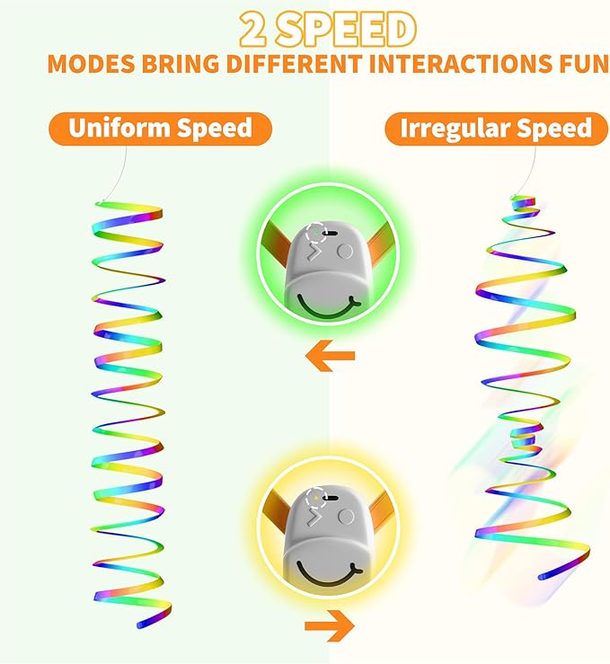 Interactive Cat Toys for Indoor Cats,Automatic Hanging Electric Cat Teaser,USB-Rechargeable,Enrichment Chase,Flying Bird Feather Mouse Wand,Safe Self Play for Bored Multi Cats Households