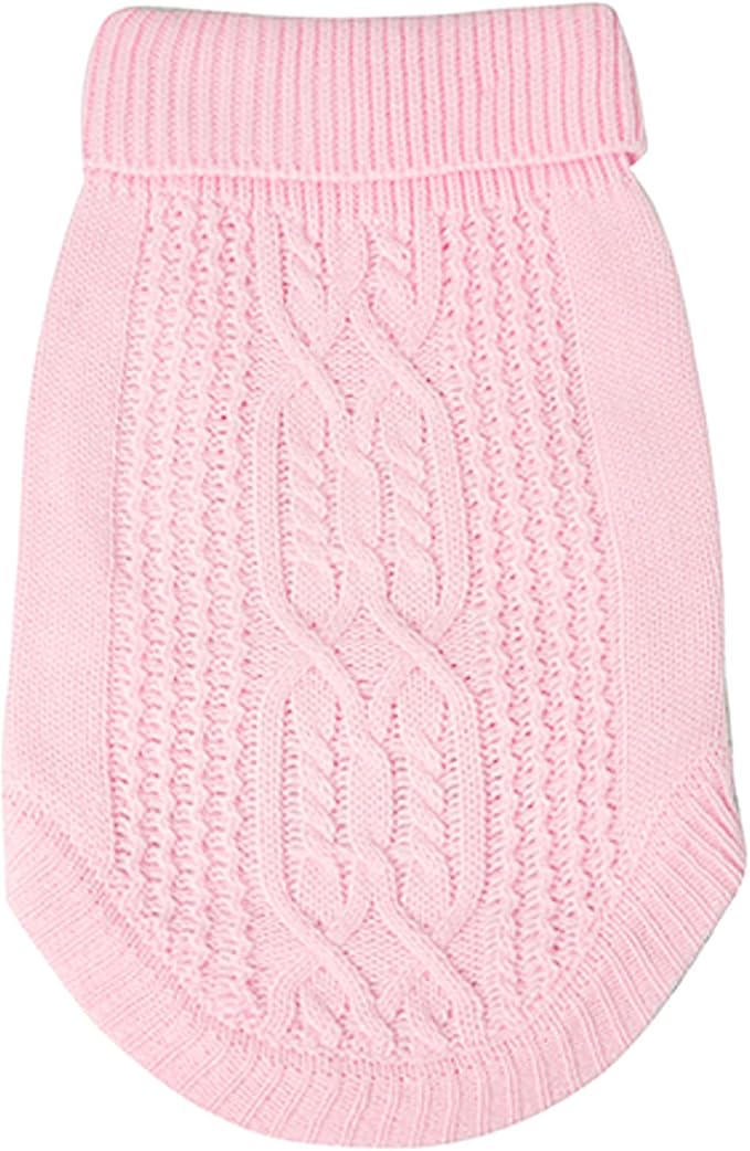 Stretchy Cat Sweater - 17 Colors & 6 Sizes | Snug Winter-Ready Knit for Boy/Girl Cats & Kittens(Light Pink, X-Small)