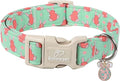 Easter Dog Collar for Large Dogs - Green Bunny Egg Dog Collars, Cute Boy Girl Dogs Easter Collar, Adjustable Spring Holiday Pet Collars with Quick Release Buckle XL