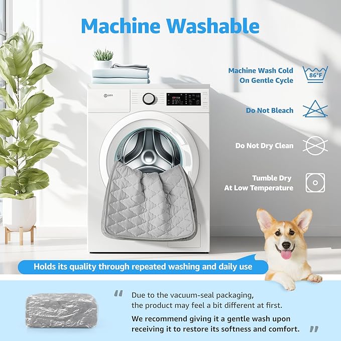 LOOBANI Dog Cooling Mat for Large Dogs - Dog Cooling Pad Durable, Cool Blanket Machine Washable, Large Pet Cool Mat for Outdoor, Indoor (Grey, 48"x65")