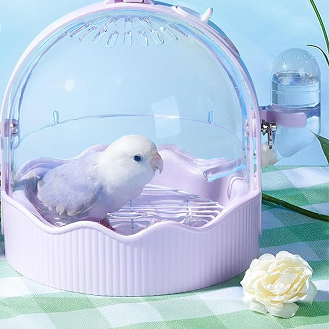 Clear Pet Carrier Travel Cage with Water Bottle& Station Frame Small Travel Camping Package Supply Large Cages and Habitats Cages and Habitats