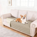 hyha Waterproof Dog Blanket, Reversible Pet Bed Blanket, Soft Sofa Couch Cover for Dogs Washable, Waterproof Pet Couch Covers for Sofa Puppy Cats Furniture Protector(40"x80", Taupe/Beige)