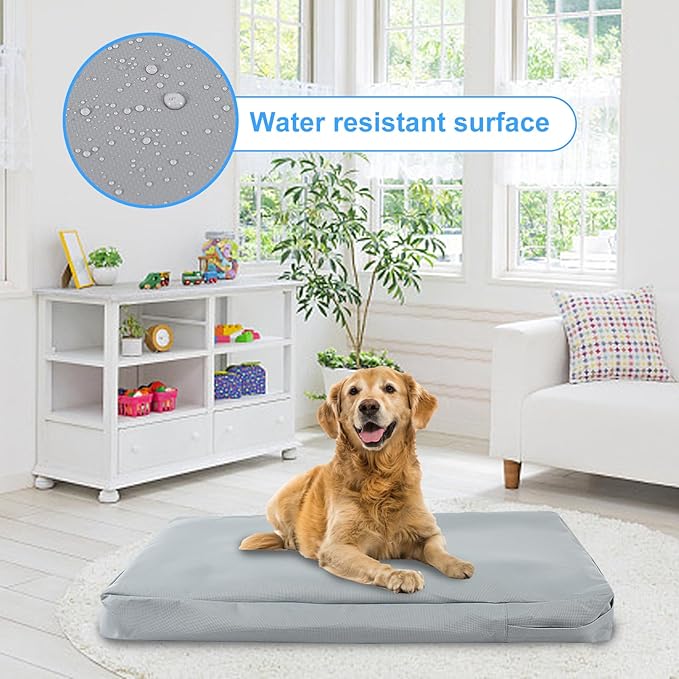 Waterproof Dog Bed Cover Replacement for 30 Inch Wire Crates, Heavy Duty Oxford Fabric Pet Bed Sleeve with Zipper, Washable & Durable Mattress Protector for Puppy, 29" L x 18" W x 3.5" H (Cover Only)
