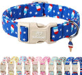 4th of July Dog Collar, Summer Popsicle Patriotic Dog Collars for Small Dogs, Adjustable Lightweight Quick-Release Buckle Collar for Boy&Girl Dogs S