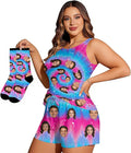D-Story Personalized Pajamas with 1-8 Faces for Women Men, Custom Christmas Pjs, Pajamas Gifts For Family,Cat Mom,Dog Mom