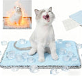 Two Uses'Cat Mat,Self Warming&Cooling Cat Mat.18 * 24in-Cooling Cat Pad.Hot/Cold Mat for Pets.Cats self Heating pad.Dogs and Cats with Ice Gel Bag,Temperature Lock Design,Machine Washable