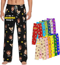 Custom Pajamas Pants Plaid Personalized Funny PJ Pant Design with Face Pajama for Men Women Dog Pet