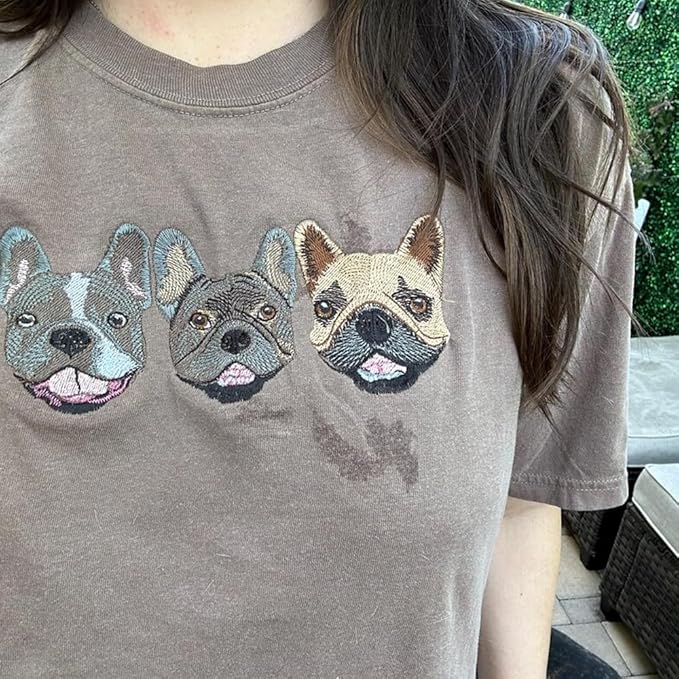 Custom Pet Embroidered Sweatshirt, Custom Dog Face Embroidered Sweatshirt, Dog Mom Sweater, Gifts for Pet Lovers, Personalized Gift for Mom, Matching Dogs and Cat Owner Sweater
