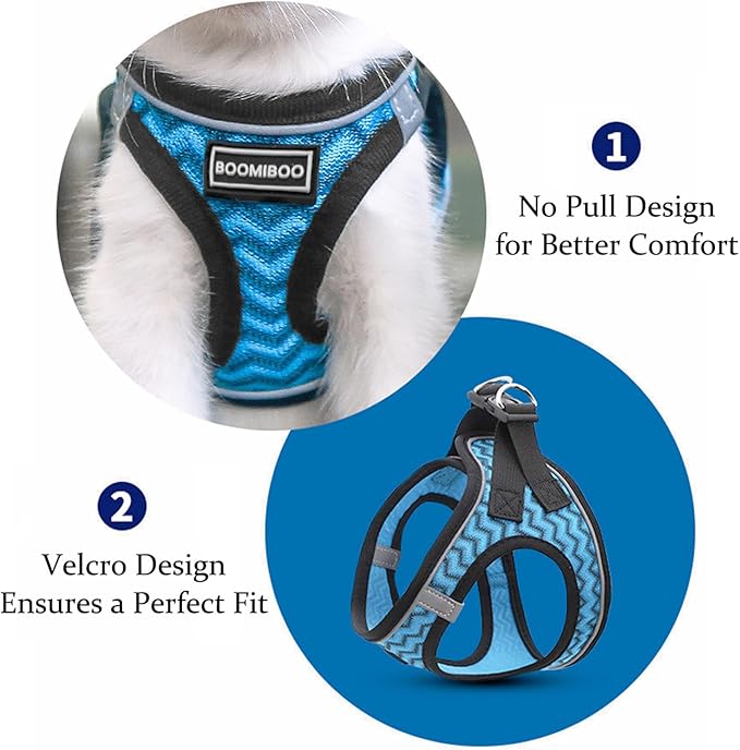 Dog Harness with Leash Set, No Pull Adjustable Reflective Step-in Puppy Pet Vest Harnesses for Small Medium Large Dogs and Cats,Purple XXS