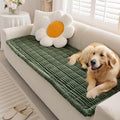 FUNNY FUZZY Pet Couch Covers for Sofa, Washable Dog Couch Cover Protector for Dogs, Flannel Couch Covers for Dogs Pet Friendly Pets Mat Bed Sofa Cover (Dark Green, 27.6"×70.9")