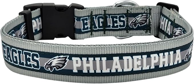 NFL PET Collar Philadelphia Eagles Dog Collar, X-Large Football Team Collar for Dogs & Cats. A Shiny & Colorful Cat Collar & Dog Collar Licensed by The NFL