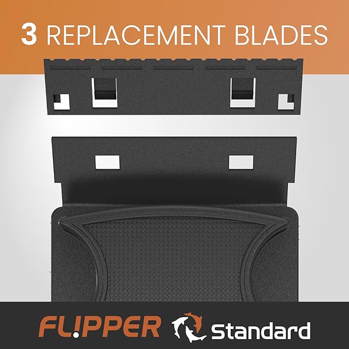 FL!PPER Magnetic Aquarium Cleaner - Acrylic Replacement Blades for Acrylic tanks Standard up to 1/2" - 3 Pack