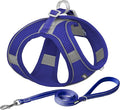 AIITLE Step in Dog Harness and Leash Set - No Pull Escape Proof Vest Harnesses with Soft Mesh and Reflective Bands, Adjustable Pet Outdoor Harnesses for Small and Medium Dogs Royal Blue M