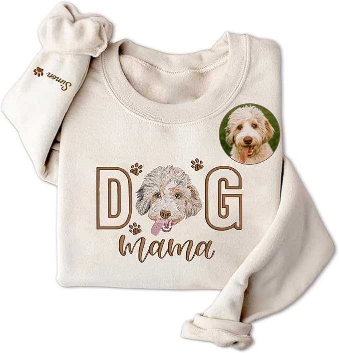 VIOLAVA Custom Cat Embroidered Christmas Sweatshirt – Personalized Pet Name Holiday Crewneck, Festive Gift for Cat Lovers