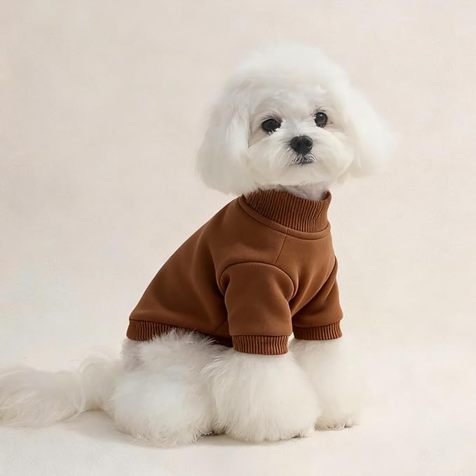 Custom Dog Hoodie, Personalized Sweatshirt with Photo Text Name Logo, Customized Hooded Sweater for Small Medium Large Dogs & Cats (Coffee, Medium)