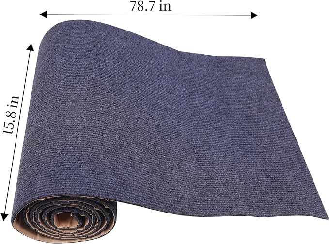Cat Scratch Furniture Protector Couch Protector from cat Claws Self-Adhesive Carpet remnants Scratching Mat Trimmable DIY Climbing Covering Posts (Grey, 15.8" x 78.7")