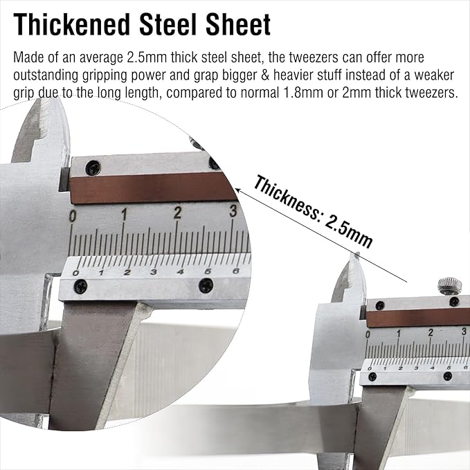 18.9 inch Heavy Duty Extra Long Tweezers for Salt & Fresh Water Fish Tank, Curved SUS 304 Stainless Steel Aquascape Tweezers for Aquarium & Terrarium, Large Metal Snake Feeding Tongs