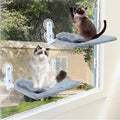 2-Pack Cat Window Perch for Cats Inside Cordless, Sturdy Foldable Cat Hammock Bed for Window with Pillow, Pet Window Seat with Metal Frame and Reversible Cover, Pet Perch Bed Shelf for Cats Inside(L)