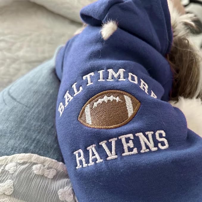 Godmerch Custom Embroidered Dog Hoodie, Embroidery Dog Sweaters for Small Dogs, Add Your Own Text, Customized Pet Clothes, Pet Mom Lovers Gifts