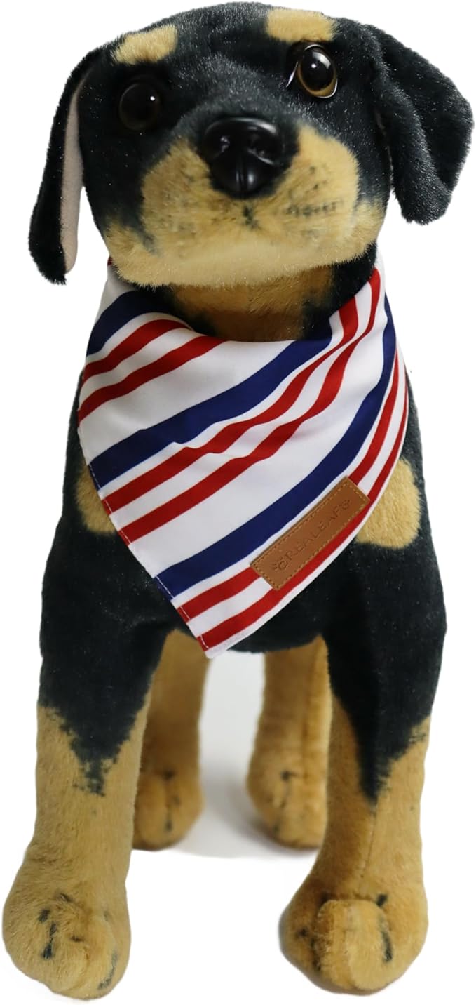 Realeaf 4th of July Dog Bandanas 2 Pack, Reversible American Flag Pet Scarf for Boy and Girl, Premium Durable Fabric, Patriotic Bandana for Large and XLarge Dogs (X-Large)