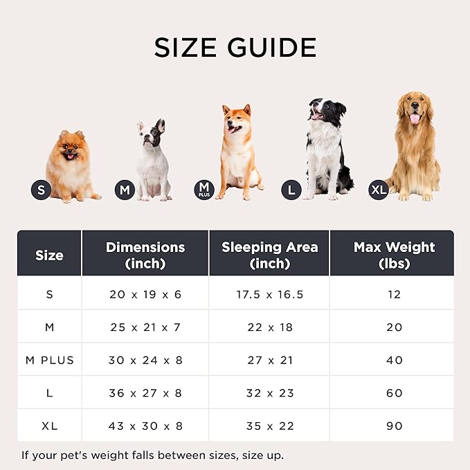 Bedsure ComfyFleece™ Cute Dog Bed for Small Medium Dogs - Washable Furry Puppy Beds, Rectangle Orthopedic Corduroy Fleece Pet Beds with Removable Zipper Cover, 25x21x7inches, Camel Brown