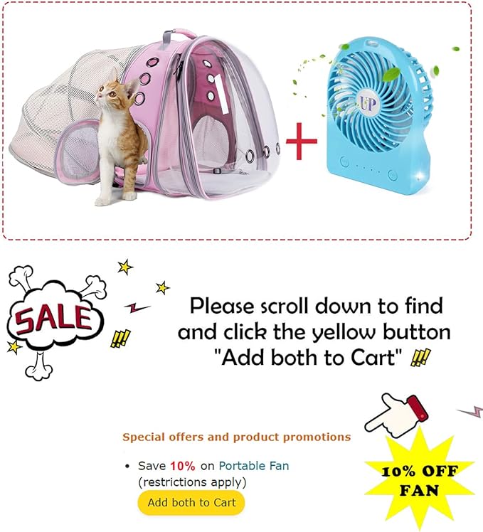 Dual Expandable Cat Backpack Carrier, Fit up to 20 lbs, Expandable Pet Carrier Backpack for Large Fat Cat and Small Puppy