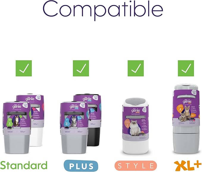 Litter Genie Eco Refills | Compostable Cat Litter Bags Jumbo 1-pack | Up to 4 Months of Supply in 1 Cartridge