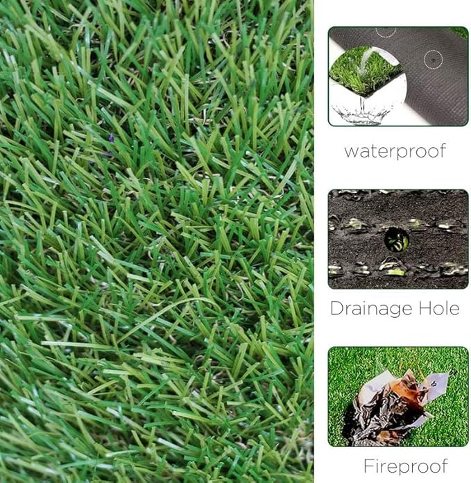 ALTRUISTIC Artificial Grass 1FTX49FT(49 Square Feet), Realistic Fake Grass Deluxe Turf Synthetic Thick Lawn Pet Turf, 1 3/8” Height, Outdoor Decor, Customized
