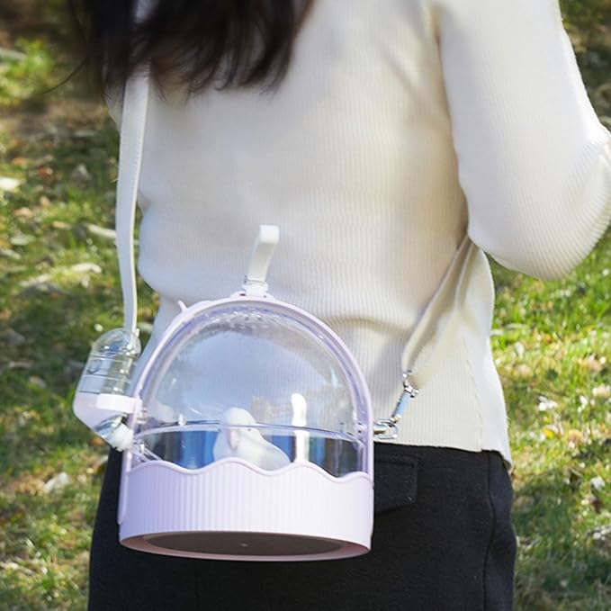 Clear Pet Carrier Travel Cage with Water Bottle& Station Frame Small Travel Camping Package Supply Large Cages and Habitats Cages and Habitats