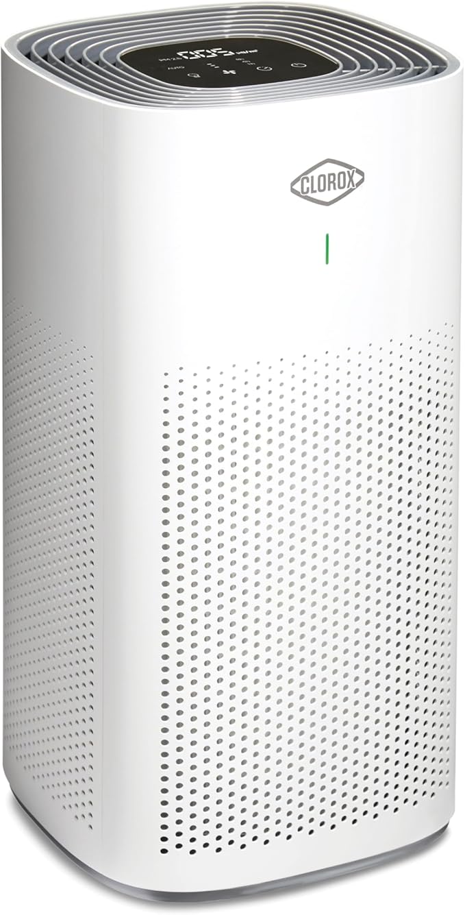 Clorox HEPA Air Purifiers for Home, True HEPA Filter, XL Rooms Up to 2,200 Sq Ft, Removes 99.9% of Mold, Viruses, Wildfire Smoke, Allergens, Pet Allergies, Dust, AUTO Mode, Whisper Quiet