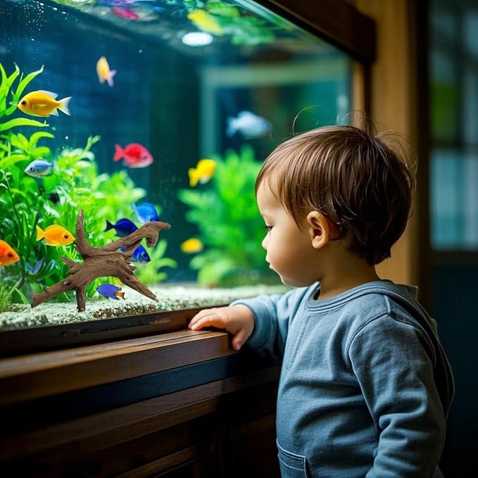 Driftwood for Aquarium Decor, Fish Tank Decor, 3 Pcs Reptile Branches, Drift Wood for Fishtank, Aquarium Hardscape, Betta Fish Decor, Reptiles Driftwood Branch (Driftwood 5.8- 9.8 Inch (Pack of 3))