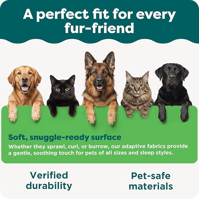 FurHaven Dog Bed for Small Dogs & Cats, Bolster Crate Pad with Soft Supportive Base for Carriers & Kennels, Machine Washable, Small, Sherpa Fleece, Cream