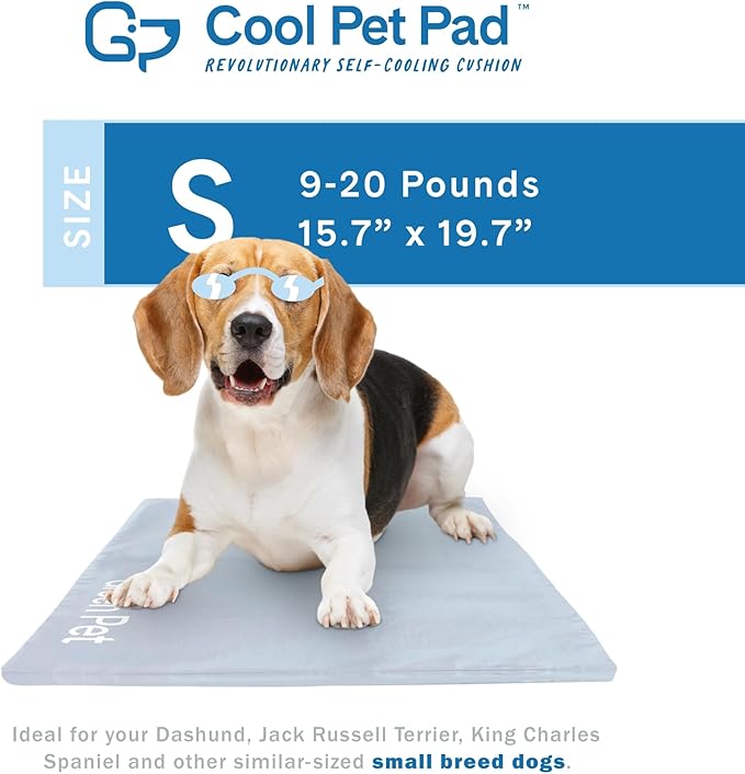 The Green Pet Shop Dog Cooling Mat Cover - Small, Cloud - Protect Your Cool Pet Pad from Dirt & Damage - Machine Washable