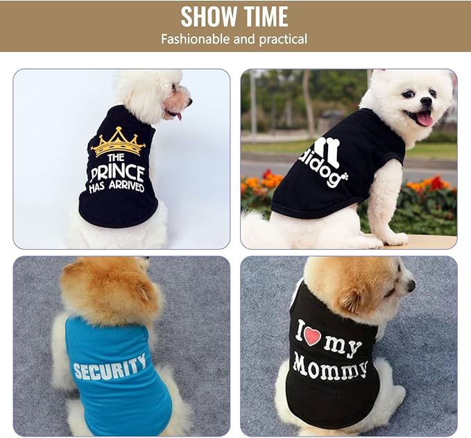Custom Dog Clothes Shirts for Small Large Dogs Breathable Pet Shirt Customized Image Text Sleeveless Tank Tops for Puppy Cats Customize Pets Apparel Gifts, White, XXL