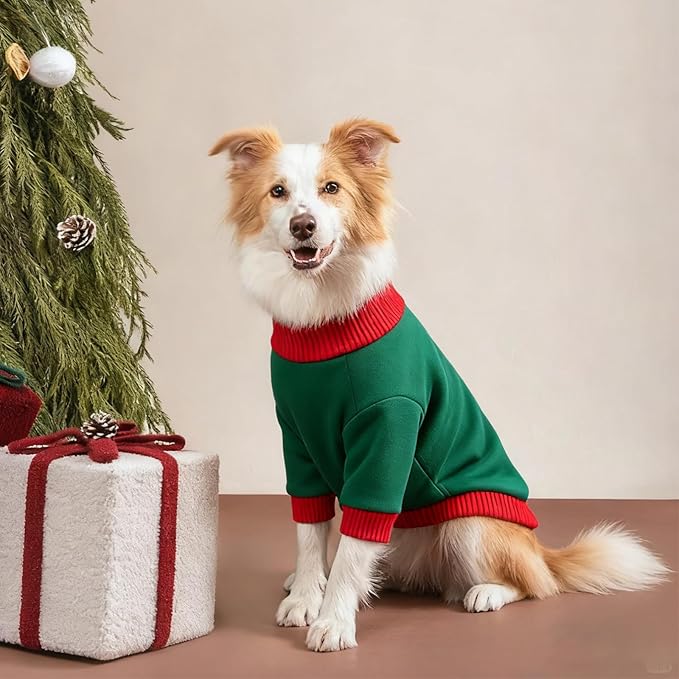 Custom Dog Hoodie, Personalized Sweatshirt with Photo Text Name Logo, Customized Hooded Sweater for Small Medium Large Dogs & Cats (Green + Red Sleeves, Small)