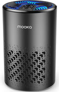 Air Purifiers for Bedroom Home, MOOKA HEPA Air Purifier for Home Pets with Fragrance Sponge for Smoke Dust Pollen Dander Odor, Small Air Purifier with Sleep Mode Night Light Timer, KJ067L, Black
