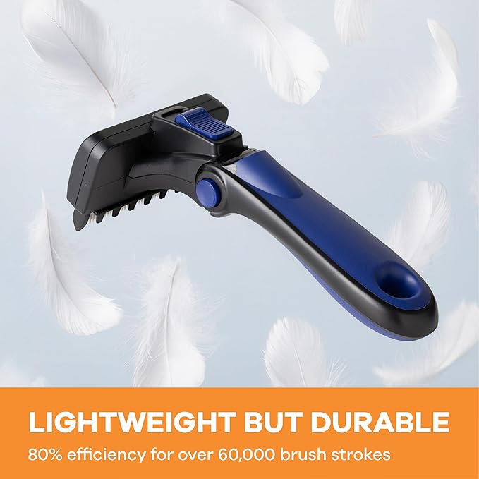 Deshedding Dog Brush for Long Hair (Small,Blue) – Gentle Deshedding Tool for Dogs & Cats – Reduces Shedding, Without damaging Topcoat. Removes Loose Fur & Dead Undercoat.