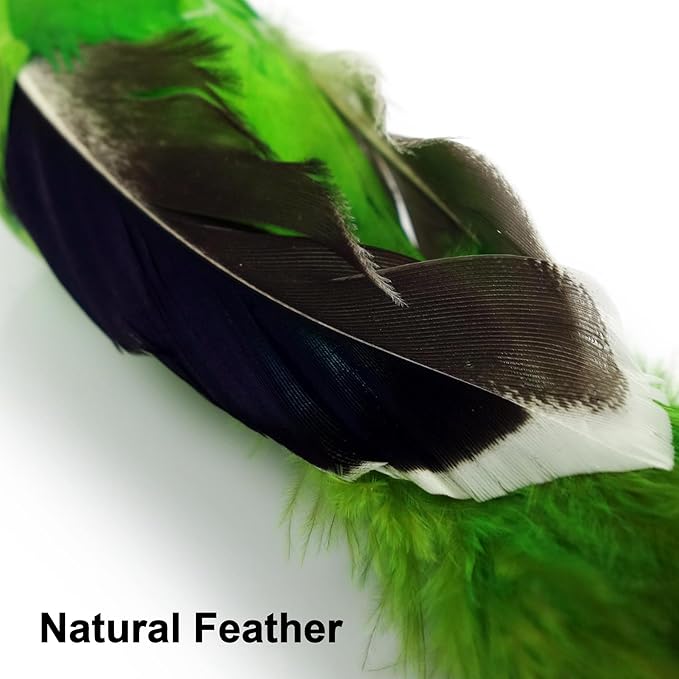 TTcat 2 Pcs Real Feather Cat Bird Toys Realistic Simulation Bird Cat Toys with Bells for Indoor Cats Kittens.