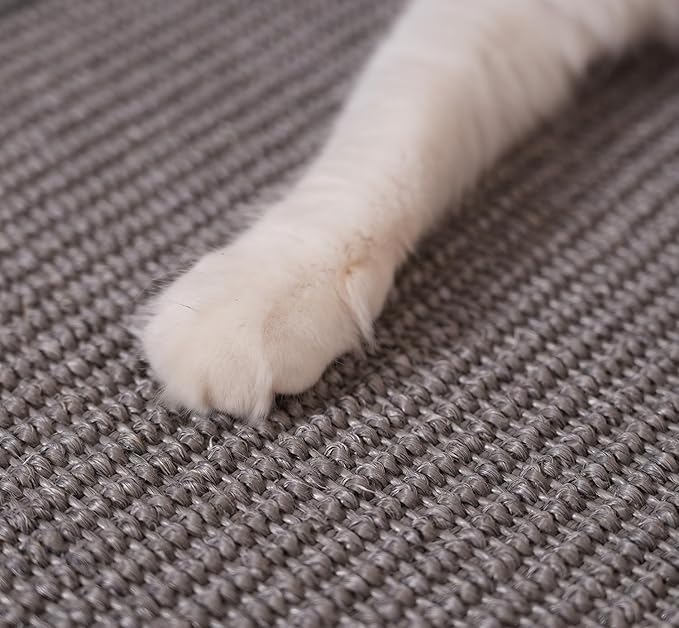 Self Adhesive Cat Scratching Mat,Wall Scratcher,Scratch Mat Cat Scratching Pad for Indoor Cats (Grey-2 Pack)