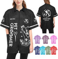 Custom Pet Grooming Jackets with Logo Text, Personalized Dog Salons Groomer Smocks, Unisex Waterproof Workwear