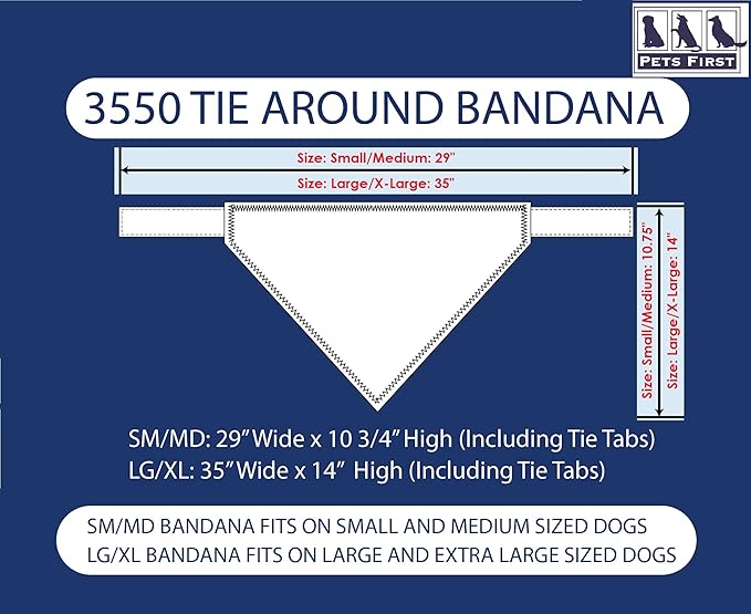 Pets First MLB New York Yankees TIE Bandana, Small/Medium. Dog Bandana Scarf Bib for Pet Cat Dog. The Ultimate Game-Day, Party Bandanna, Birthday Event