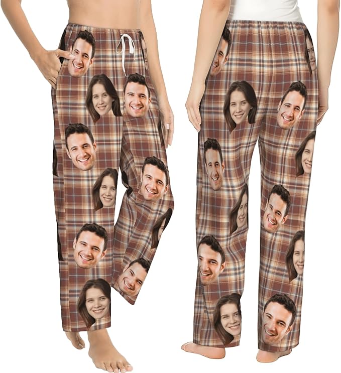Personalized Pajamas Pants with Photo for Men Women, Custom Pajama Pants Anniversary, Mens Pajama Pants with Pockets