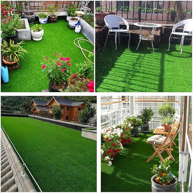 Petgrow Synthetic Artificial Grass Turf 6FTX45FT for Indoor Outdoor Dog Synthetic Grass Mat, Party Wedding Christmas Balcony Garden Astro Turf Rug,Drainage Holes Faux Fake Grass Rug Carpet for Pets