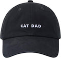 Cat Mom & Dad Hats for Proud Cat Parents | for Men & Women | Embroidered Text - Adjustable Fit - 100% Cotton