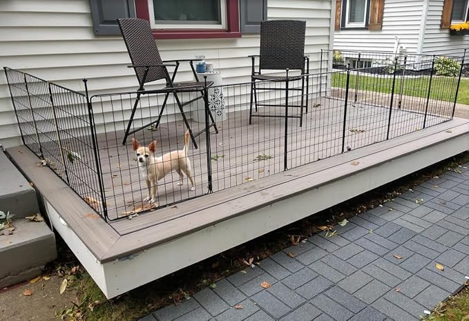 FXW MiniPaws Unleashed Dog Playpen, Expandable & Portable Design for Yard, RV Camping and Indoor Use, for Small and Medium Dogs, 32-inch 48 Panels