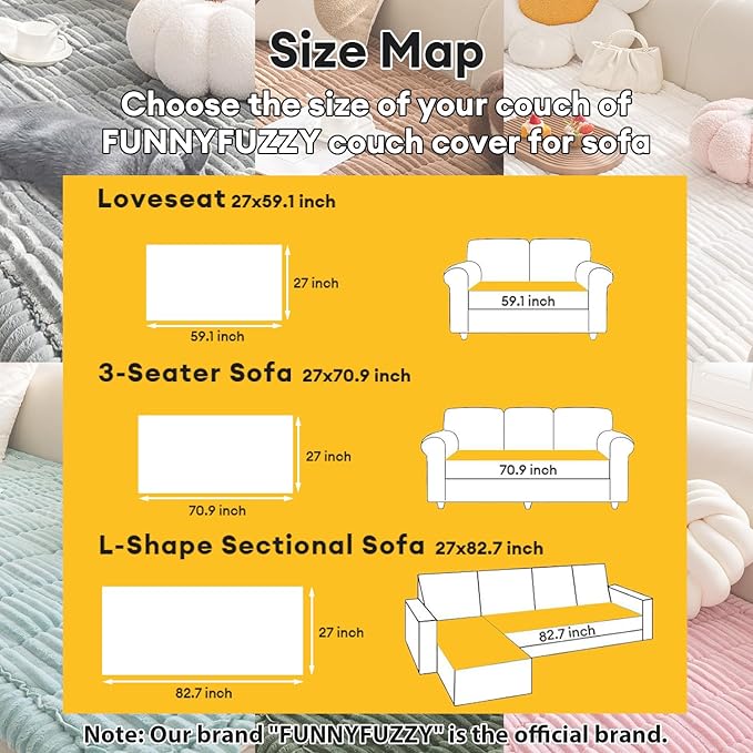 FUNNY FUZZY Pet Couch Covers for Sofa, Flannel Dog Couch Cover for Dogs Washable, Sofa Cover Furniture Protector Pet-Friendly Sofa Cover for Dogs & Kids (Dark Gray, 27.6"×59.1")