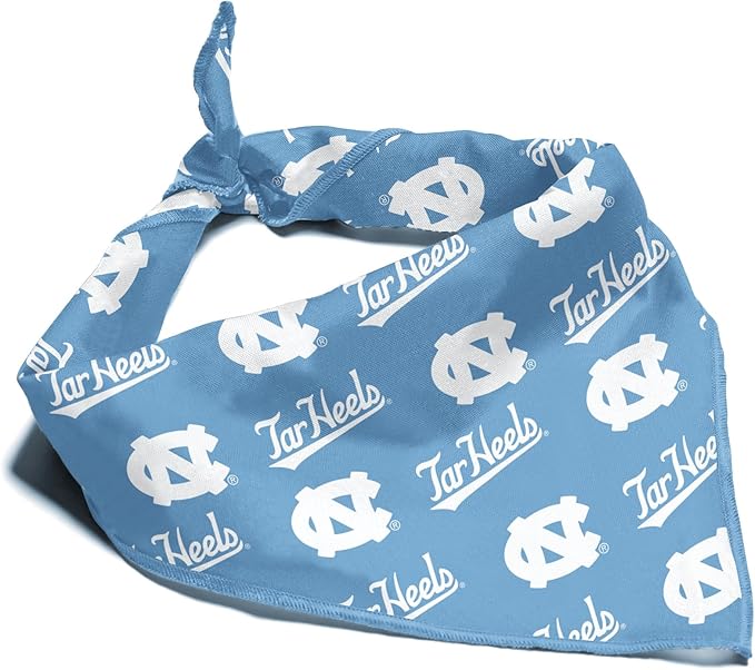UNC Tar Heels Officially Licensed Bandana for Dogs and Cats | Fits Pets Great Gift Idea | Easy-to-Tie (Large, 28")